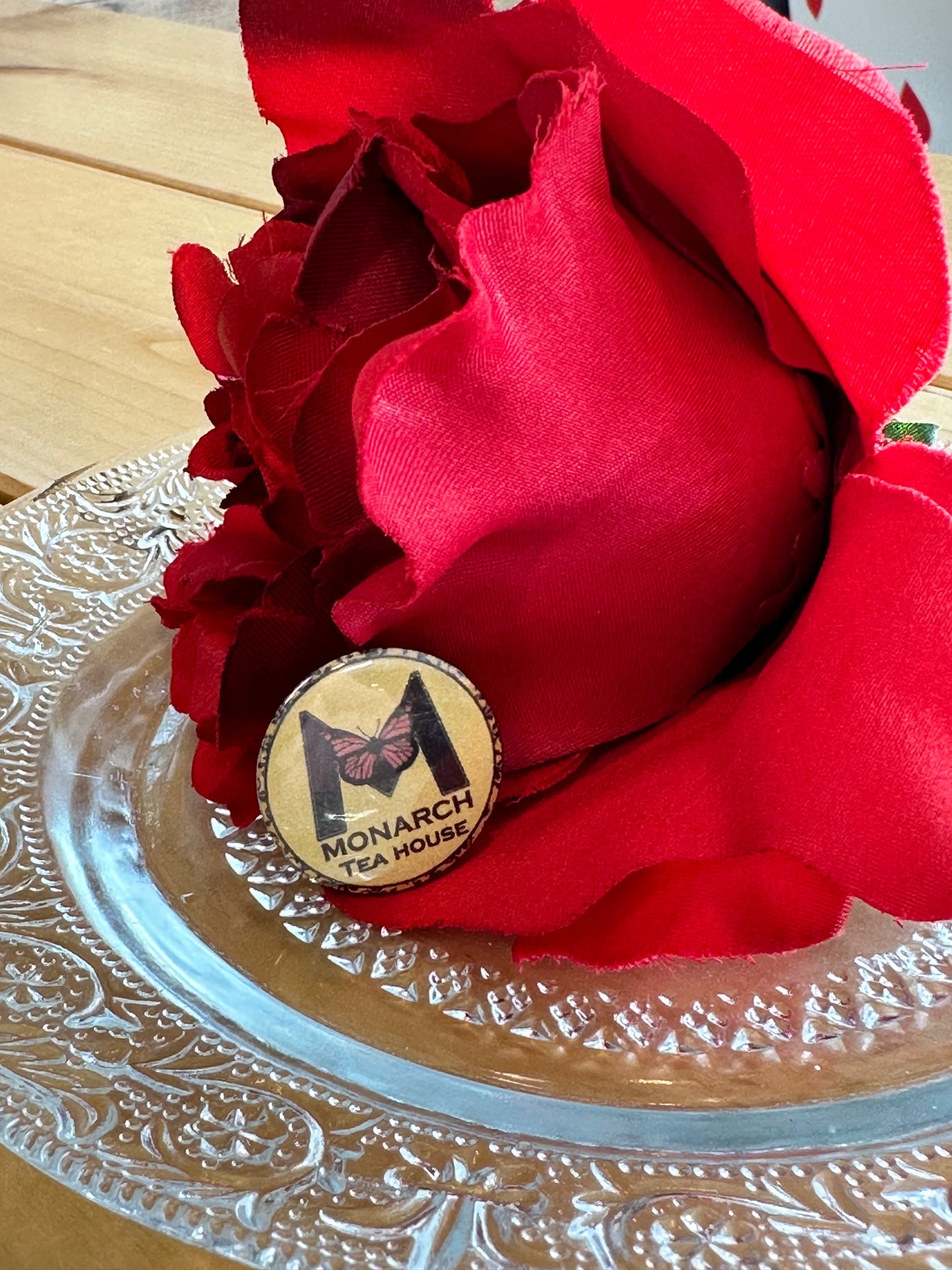 Monarch Tea House Pin (2 sizes available)