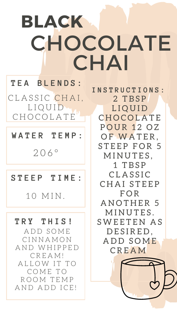Chocolate Chai Recipe Bundle: BLACK TEA (Liquid Chocolate and Classic Chai)