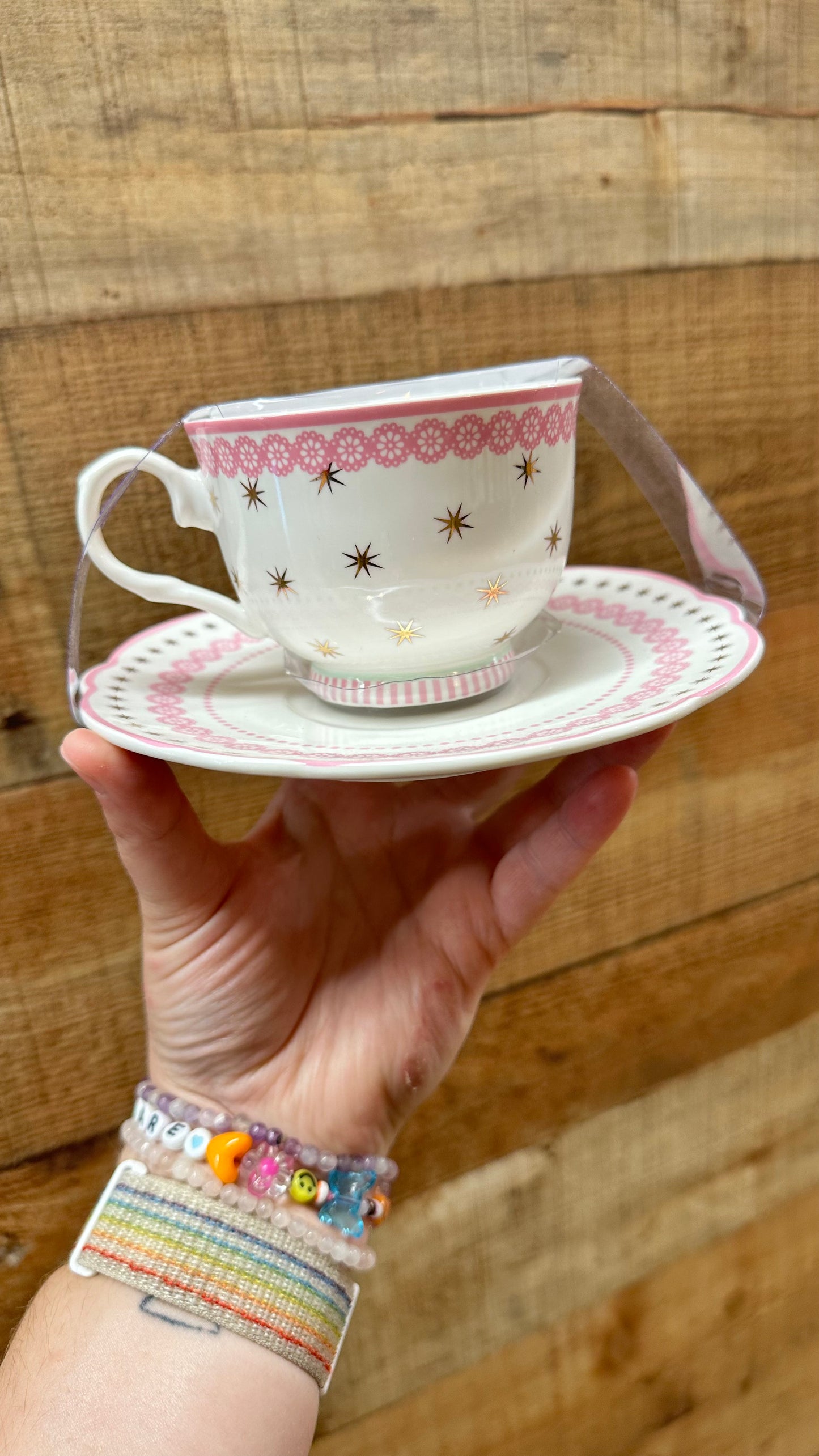 Pink and Gold Teacup