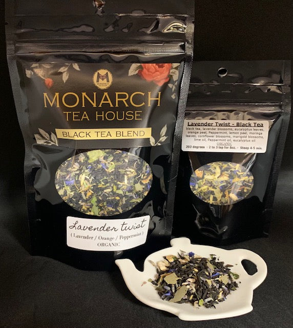 Lavender Twist: ORGANIC Black Tea Blend (Lavender/Lime/Mint)