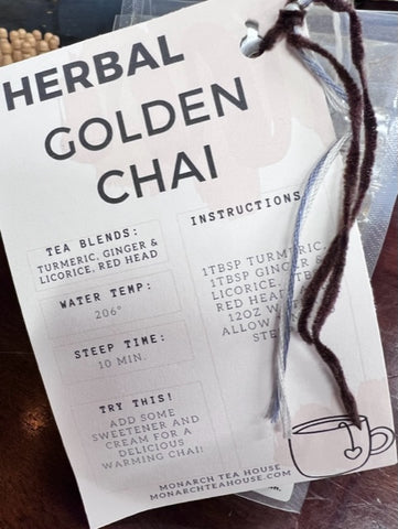 Golden Chai Recipe Bundle: HERBAL (Red Head, Ginger & Licorice, Turmeric)